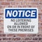 Signmission No Loitering Allowed On Or In Front Of These OSHA Notice Sign, Plastic, 14in W x 10in L, 2PK OS-2PACK-NS-P-1014-L-14684 - alternate 7
